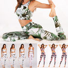 Habillement sportif fait sur commande imprimant les pantalons floraux de guêtres de dessus + de yoga de culture fournisseur