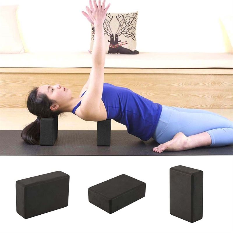 L'exercice noir de yoga bloque la brique d'intérieur de yoga de mousse étirant le gymnase Pilates d'aide fournisseur