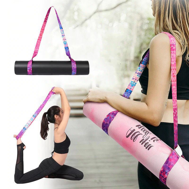Bride de tapis de yoga de forme physique de bout droit, exercice élastique réglable de ceinture de courroie de yoga fournisseur