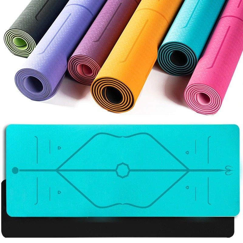 Protections de tapis écologiques de sport de glissement de double couche de tapis de yoga de forme physique de bande non fournisseur